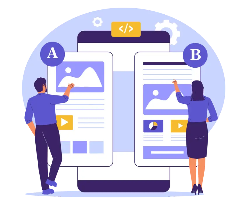 A/B testing for landing page conversion optimization