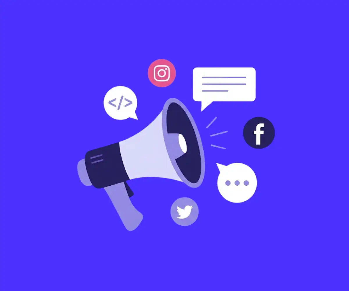 Social media marketing promotion using megaphone concept