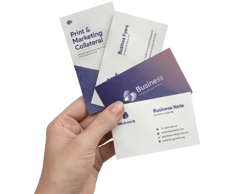 Business card design for brand identity